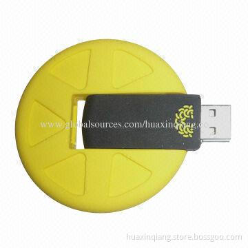 USB Flash Drive, Soft PVC Material, 128MB to 64GB Capacity, 20g Weight, OEM Design, USB2.0